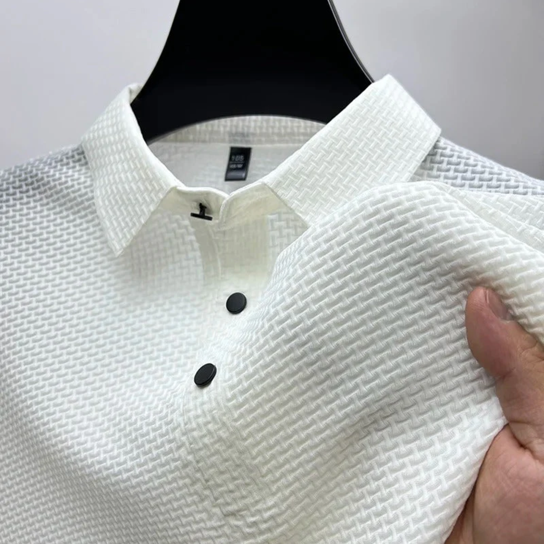 JORGE - POLO MASCULINO COM ELASTANO TEXTURIZADO