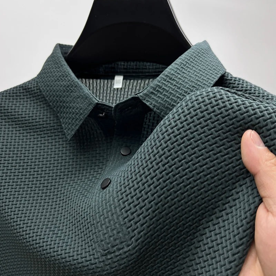 JORGE - POLO MASCULINO COM ELASTANO TEXTURIZADO