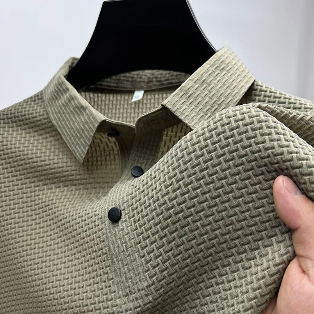 JORGE - POLO MASCULINO COM ELASTANO TEXTURIZADO